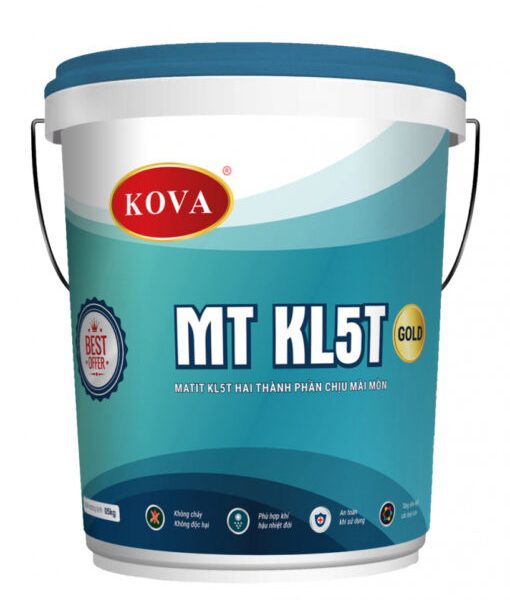 Mattit chịu mài mòn hai thành phần MT KL5T – GOLD (loại thô) – thùng 5kg