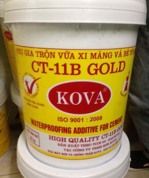Phụ gia trộn vữa xi măng Kova CT11B – GOLD – thùng 3,8kg