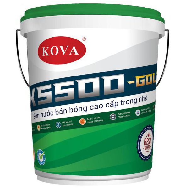 Sơn Kova bán bóng cao cấp trong nhà K5500-GOLD – thùng 20kg