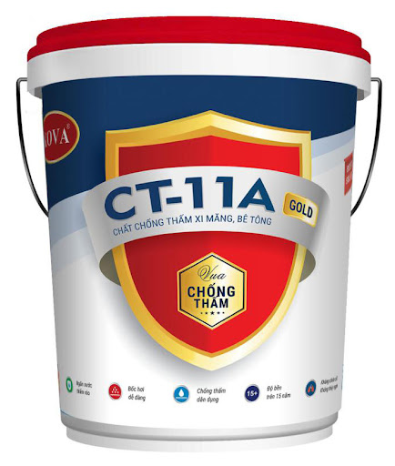 Sơn Kova chống thấm sàn, bê tông, xi măng CT11A – GOLD – chai 20kg