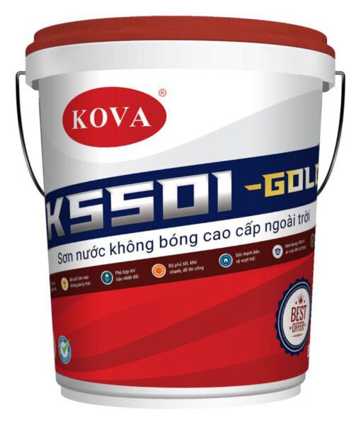 Sơn Kova không bóng cao cấp ngoài trời K5501-GOLD – thùng 4kg