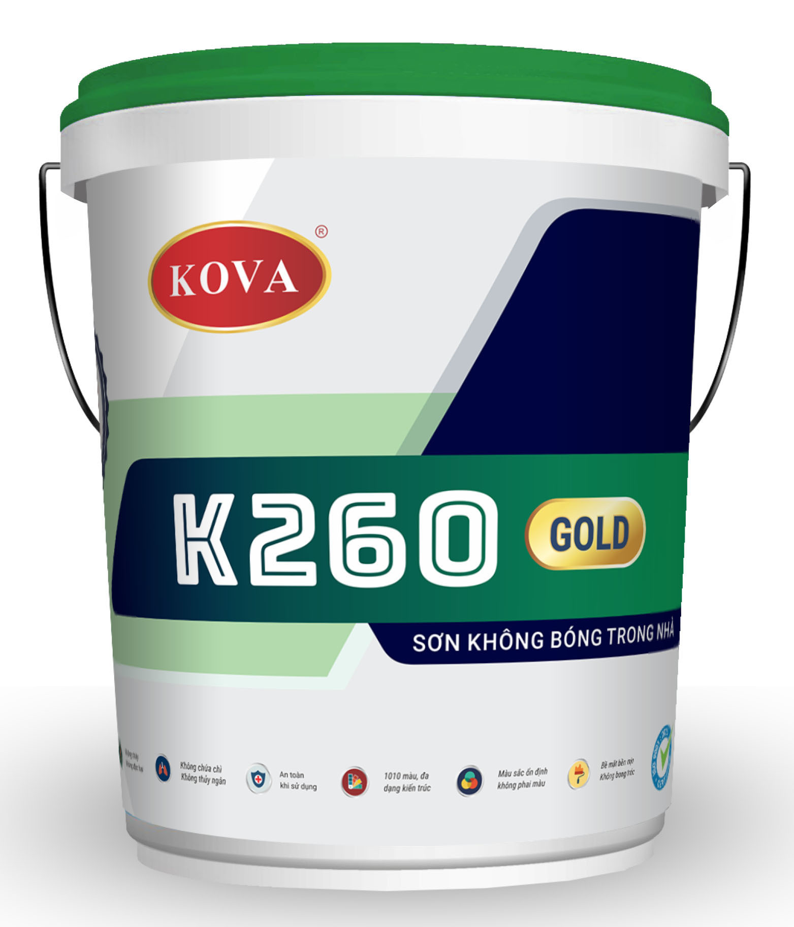 Sơn Kova không bóng trong nhà K260-GOLD – thùng 4kg