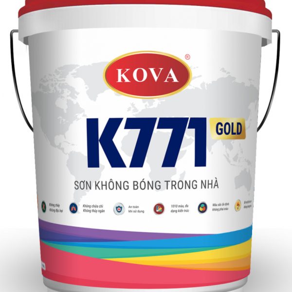 Sơn Kova không bóng trong nha K771-GOLD – thùng 5kg