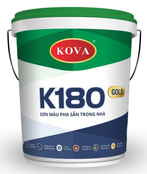 Sơn Kova màu pha sẵn trong nhà K180-GOLD – thùng 4kg