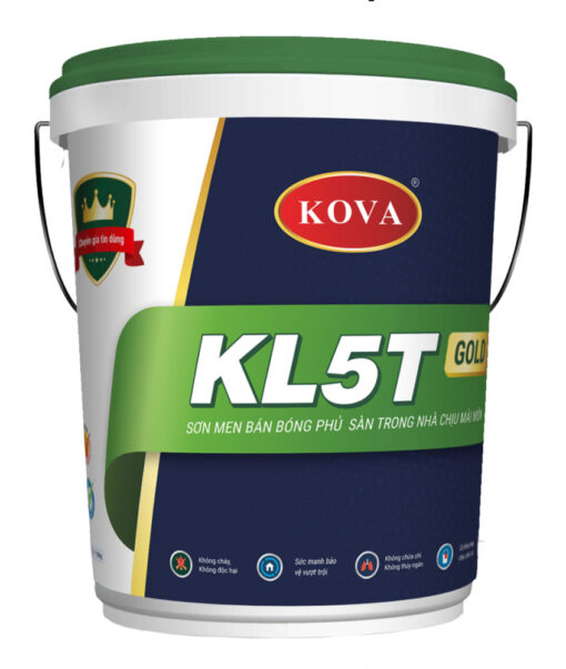 Sơn Kova men bóng phủ sàn trong nhà chịu mài mòn KL5T-GOLD – thùng 20kg