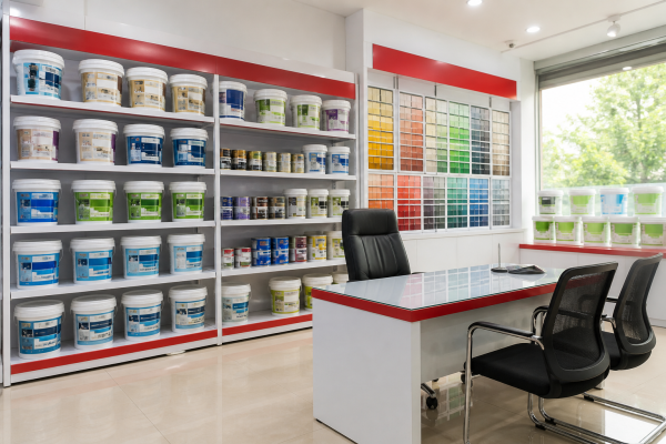 Showroom trưng bày các dòng sơn Kova